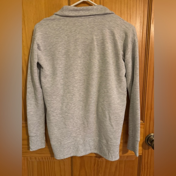 Athleta Girl Gray Open Front Cardigan | Size Large (12) | Cozy Performance Layer - Picture 5 of 6